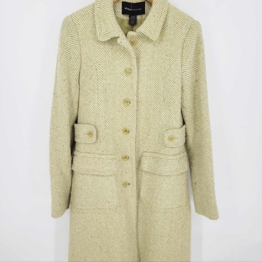 MODA International Green Coat - Picture 2 of 14